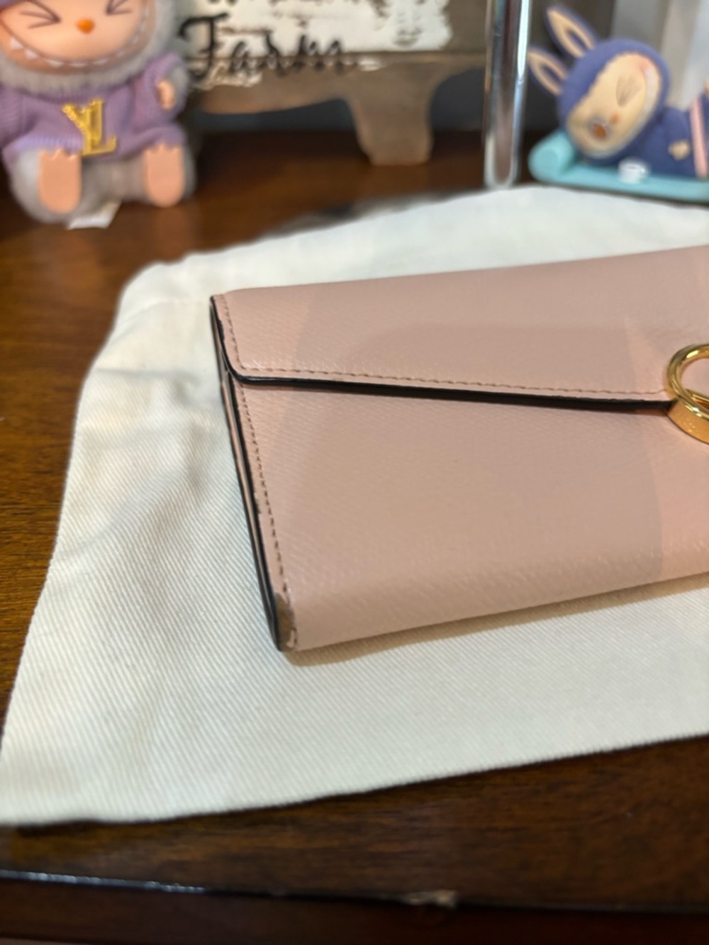 FENDI Authentic Pink nude leather long continental Wallet - Picture 8 of 11